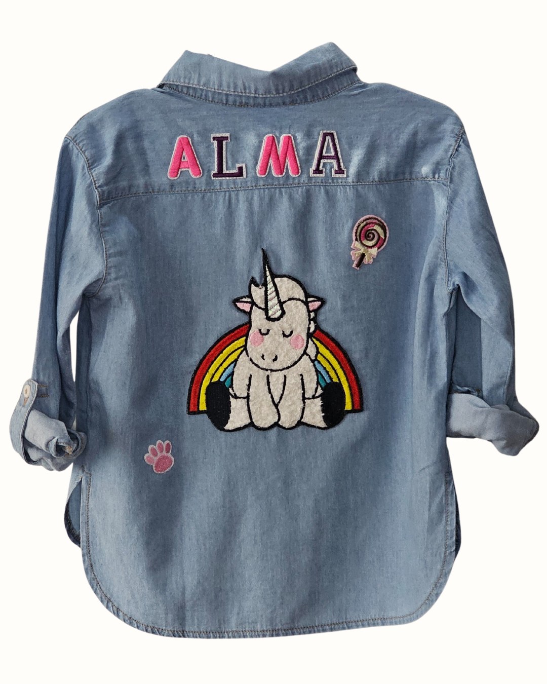 Camisa de jean PazKids personalizada Alma